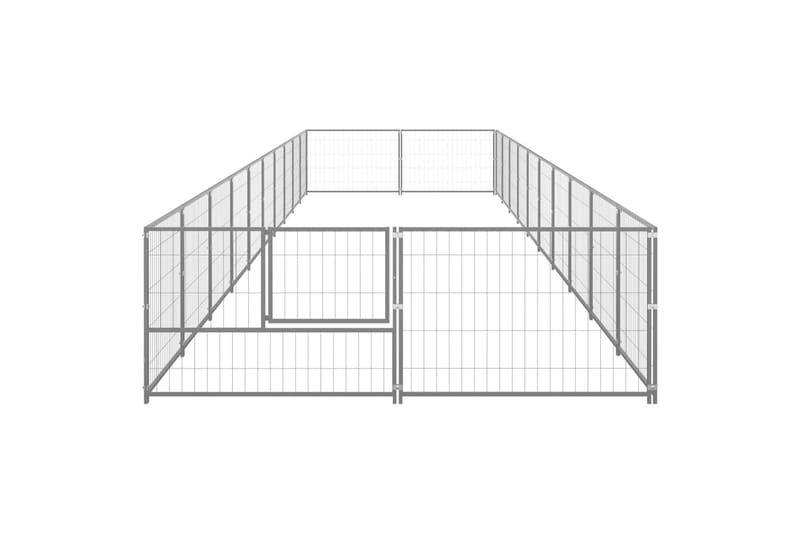 Koiranhäkki hopea 20 m² teräs - Hopea - Koirien kalusteet - Koiraportti & koira-aitaus