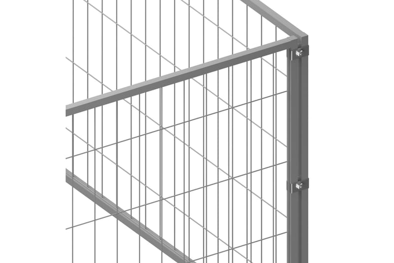 Koiranhäkki hopea 21 m² teräs - Hopea - Urheilu & vapaa-aika - Eläimille - Koira - Koirien kalusteet