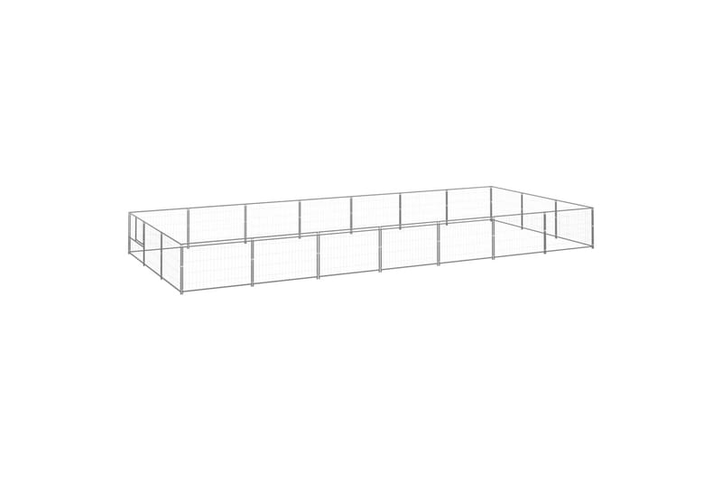 Koiranhäkki hopea 21 m² teräs - Hopea - Urheilu & vapaa-aika - Eläimille - Koira - Koirien kalusteet