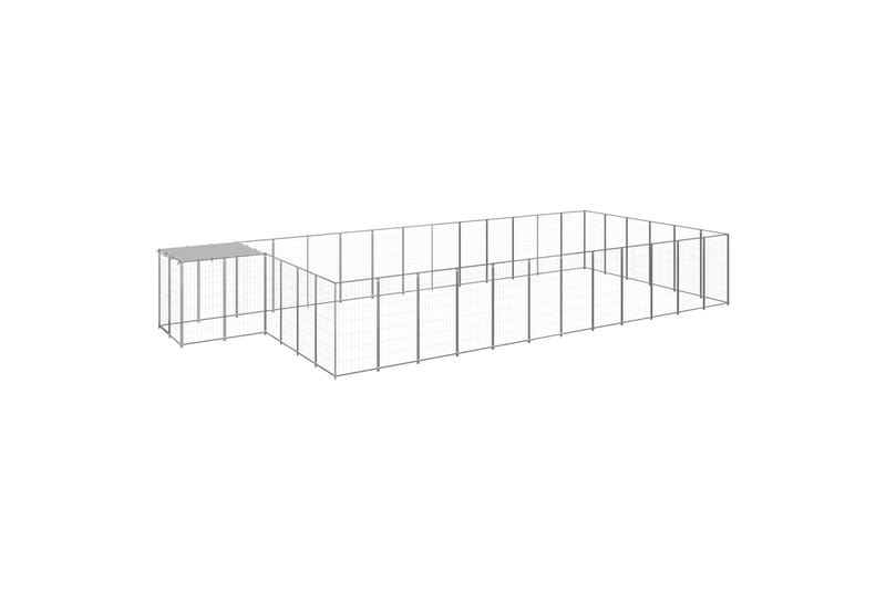 Koiranhäkki hopea 22,99 m² teräs - Hopea - Urheilu & vapaa-aika - Eläimille - Koira - Koirien kalusteet