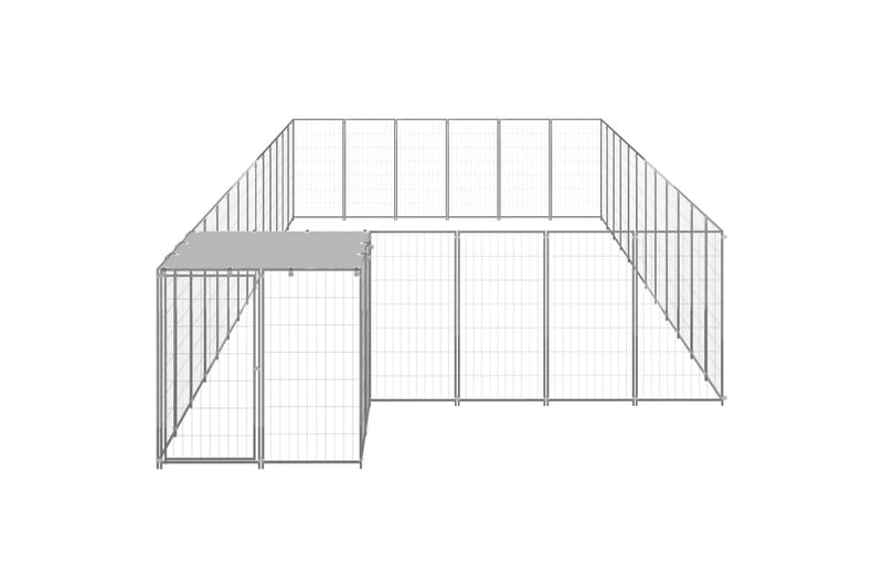 Koiranhäkki hopea 22,99 m² teräs - Hopea - Koirien kalusteet - Koiraportti & koira-aitaus