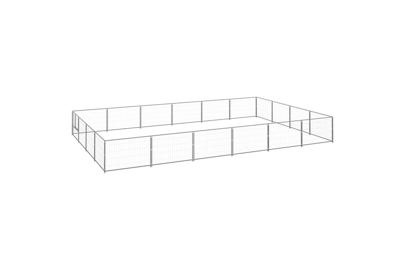 Koiranhäkki hopea 24 m² teräs - Hopea - Urheilu & vapaa-aika - Eläimille - Koira - Koirien kalusteet