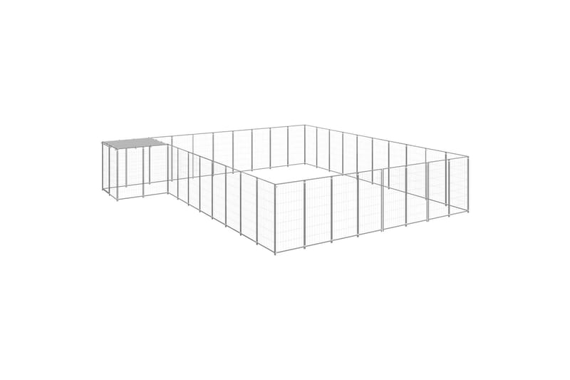 Koiranhäkki hopea 25,41 m² teräs - Hopea - Urheilu & vapaa-aika - Eläimille - Koira - Koirien kalusteet