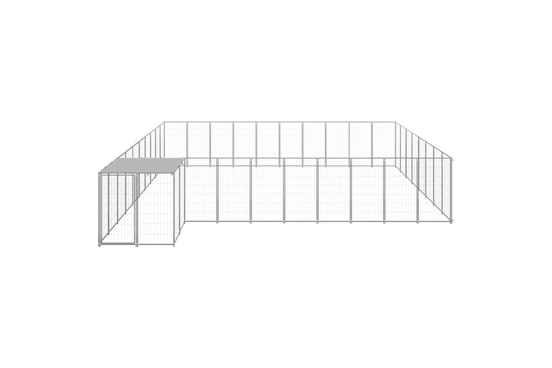Koiranhäkki hopea 25,41 m² teräs - Hopea - Urheilu & vapaa-aika - Eläimille - Koira - Koirien kalusteet
