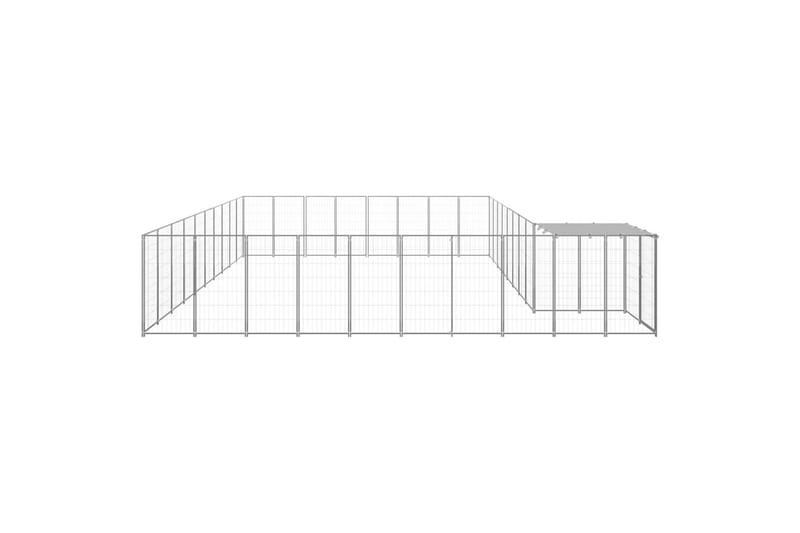 Koiranhäkki hopea 25,41 m² teräs - Hopea - Urheilu & vapaa-aika - Eläimille - Koira - Koirien kalusteet