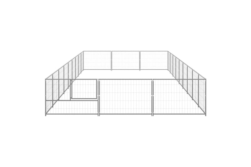 Koiranhäkki hopea 27 m² teräs - Hopea - Koirien kalusteet - Koiraportti & koira-aitaus