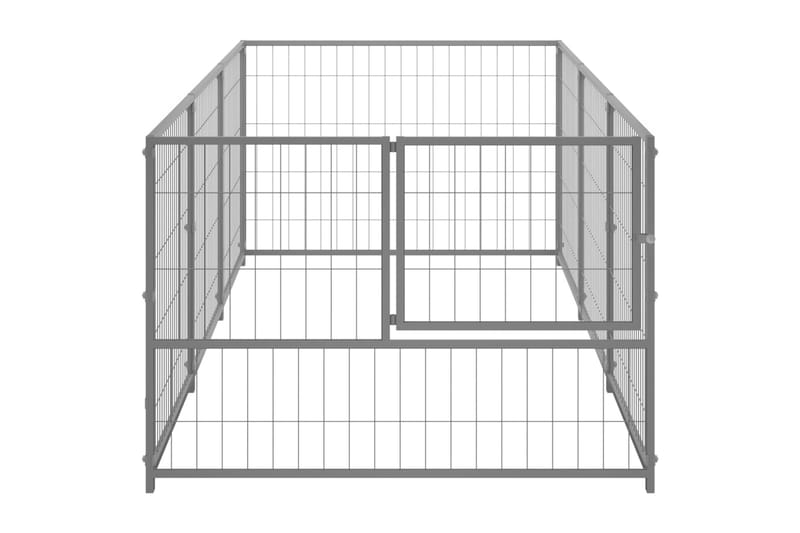 Koiranhäkki hopea 3 m² teräs - Hopea - Koirien kalusteet - Koiraportti & koira-aitaus