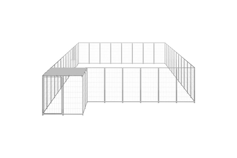 Koiranhäkki hopea 30,25 m² teräs - Hopea - Urheilu & vapaa-aika - Eläimille - Koira - Koirien kalusteet