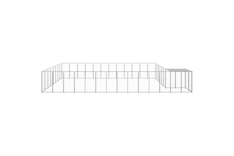 Koiranhäkki hopea 30,25 m² teräs - Hopea - Urheilu & vapaa-aika - Eläimille - Koira - Koirien kalusteet
