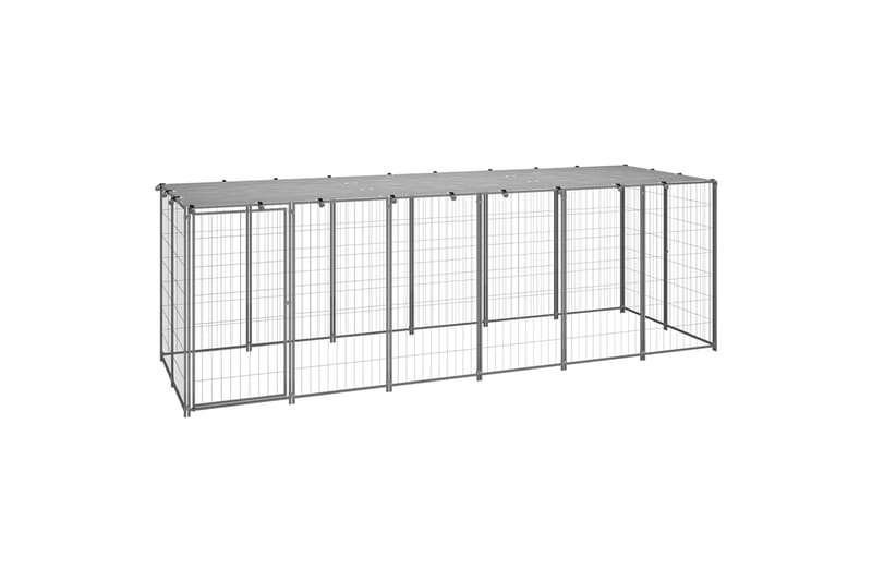 Koiranhäkki hopea 330x110x110 cm teräs - Urheilu & vapaa-aika - Eläimille - Koira - Koirien kalusteet