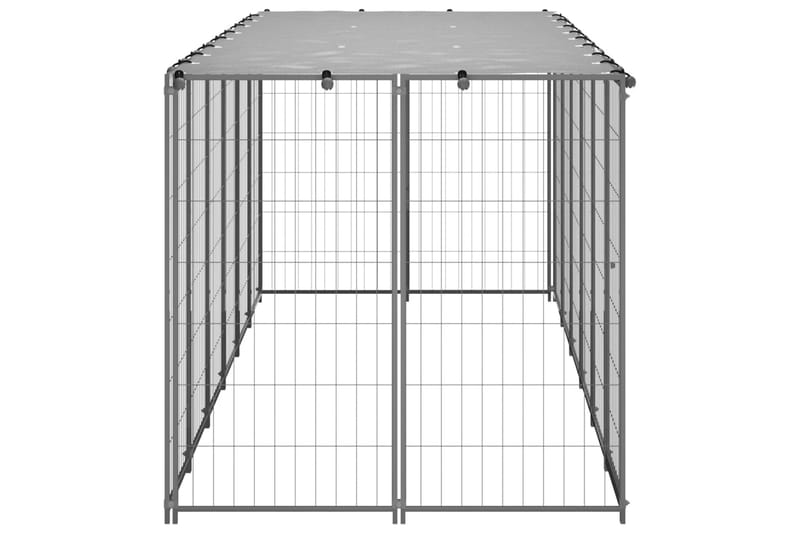 Koiranhäkki hopea 330x110x110 cm teräs - Urheilu & vapaa-aika - Eläimille - Koira - Koirien kalusteet