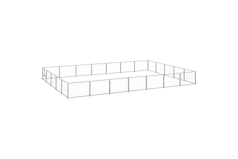Koiranhäkki hopea 35 m² teräs - Hopea - Urheilu & vapaa-aika - Eläimille - Koira - Koirien kalusteet