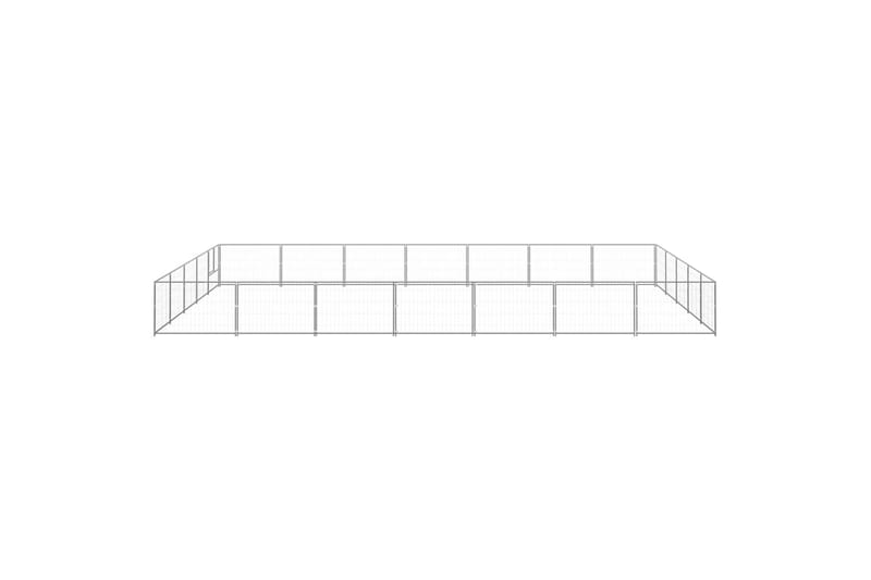 Koiranhäkki hopea 35 m² teräs - Hopea - Urheilu & vapaa-aika - Eläimille - Koira - Koirien kalusteet