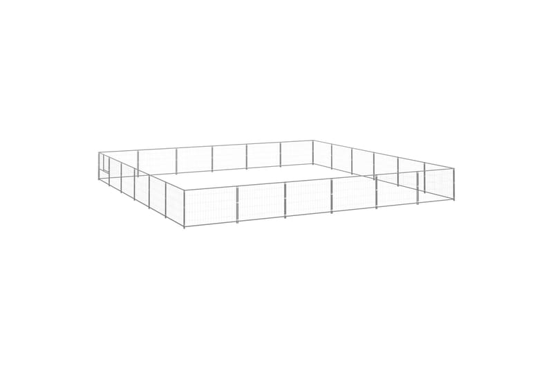 Koiranhäkki hopea 36 m² teräs - Hopea - Urheilu & vapaa-aika - Eläimille - Koira - Koirien kalusteet