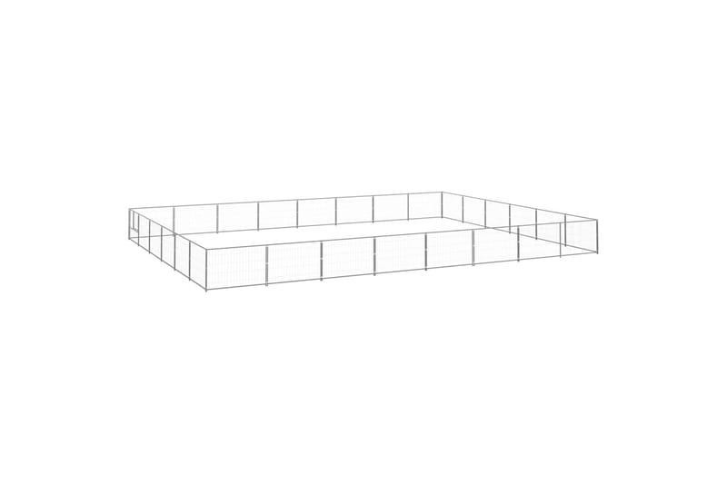 Koiranhäkki hopea 48 m² teräs - Hopea - Urheilu & vapaa-aika - Eläimille - Koira - Koirien kalusteet