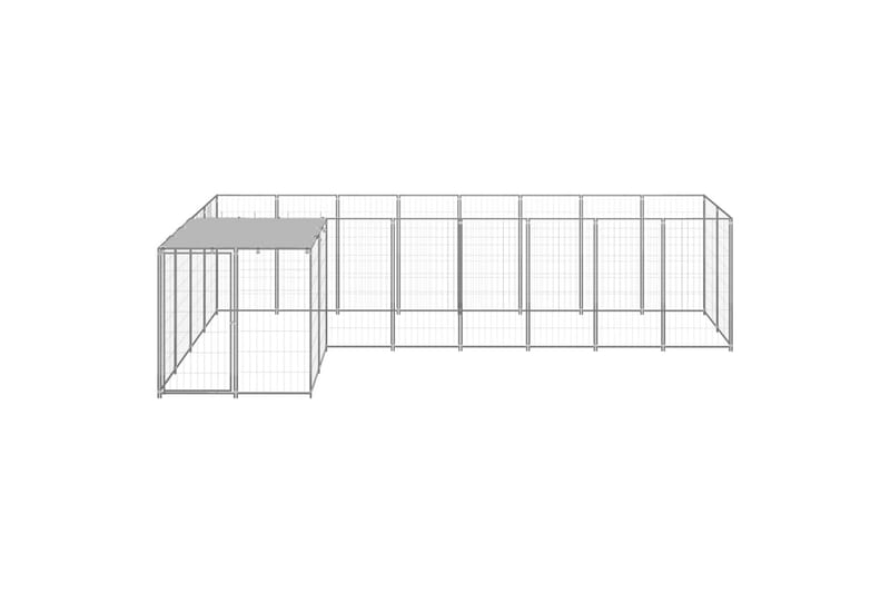 Koiranhäkki hopea 6,05 m² teräs - Hopea - Urheilu & vapaa-aika - Eläimille - Koira - Koirien kalusteet