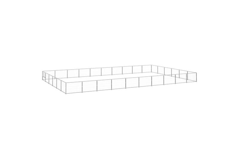 Koiranhäkki hopea 60 m² teräs - Hopea - Urheilu & vapaa-aika - Eläimille - Koira - Koirien kalusteet