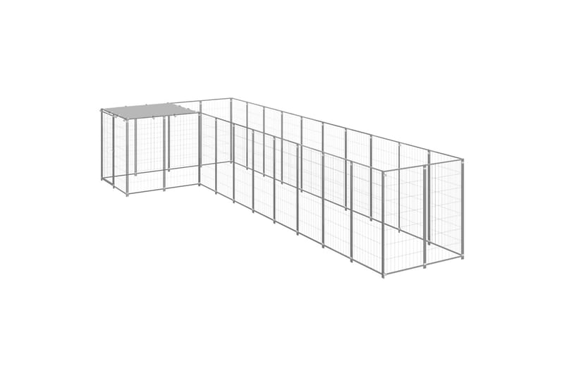 Koiranhäkki hopea 7,26 m² teräs - Hopea - Urheilu & vapaa-aika - Eläimille - Koira - Koirien kalusteet