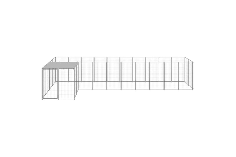 Koiranhäkki hopea 7,26 m² teräs - Hopea - Urheilu & vapaa-aika - Eläimille - Koira - Koirien kalusteet