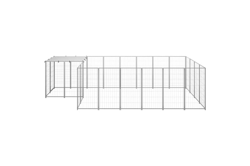 Koiranhäkki hopea 8,47 m² teräs - Hopea - Urheilu & vapaa-aika - Eläimille - Koira - Koirien kalusteet