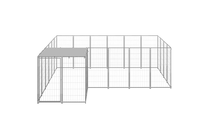 Koiranhäkki hopea 8,47 m² teräs - Hopea - Urheilu & vapaa-aika - Eläimille - Koira - Koirien kalusteet