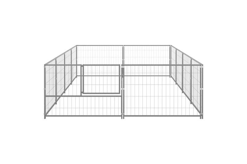 Koiranhäkki hopea 8 m² teräs - Hopea - Urheilu & vapaa-aika - Eläimille - Koira - Koirien kalusteet
