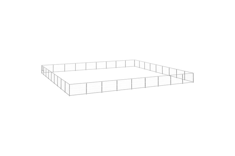 Koiranhäkki hopea 81 m² teräs - Hopea - Urheilu & vapaa-aika - Eläimille - Koira - Koirien kalusteet