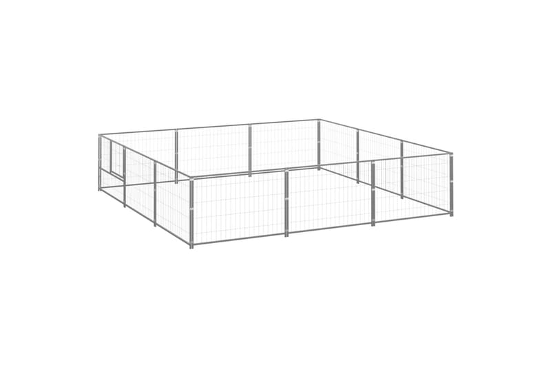 Koiranhäkki hopea 9 m² teräs - Hopea - Urheilu & vapaa-aika - Eläimille - Koira - Koirien kalusteet