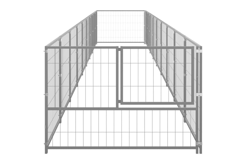 Koiranhäkki hopea 9 m² teräs - Hopea - Koirien kalusteet - Koiraportti & koira-aitaus