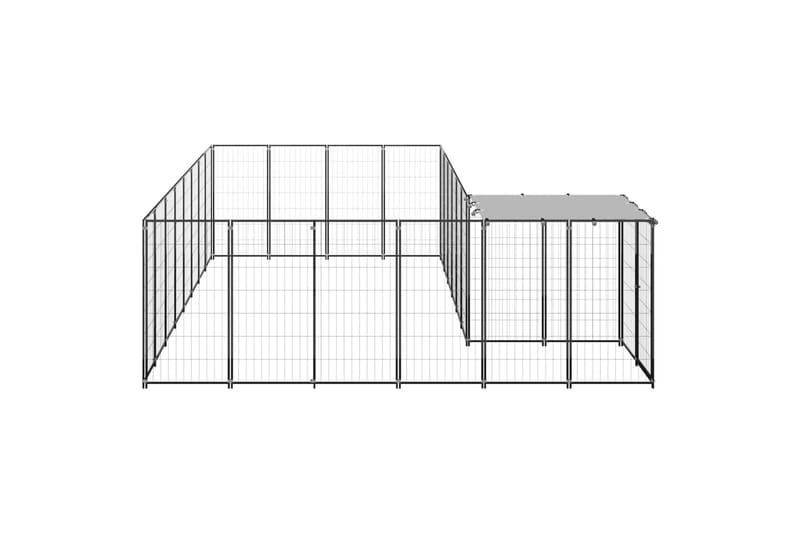 Koiranhäkki musta 10,89 m² teräs - Musta - Urheilu & vapaa-aika - Eläimille - Koira - Koirien kalusteet