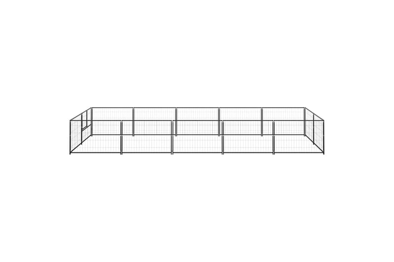 Koiranhäkki musta 10 m² teräs - Musta - Urheilu & vapaa-aika - Eläimille - Koira - Koirien kalusteet