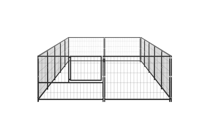 Koiranhäkki musta 10 m² teräs - Musta - Koirien kalusteet - Koiraportti & koira-aitaus