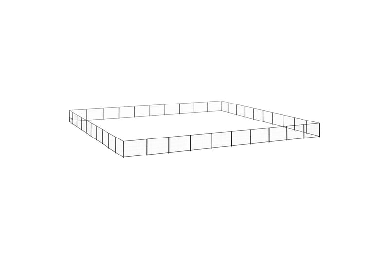 Koiranhäkki musta 100 m² teräs - Musta - Urheilu & vapaa-aika - Eläimille - Koira - Koirien kalusteet