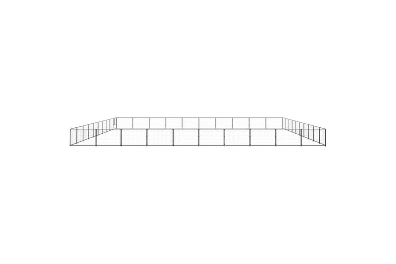 Koiranhäkki musta 100 m² teräs - Musta - Urheilu & vapaa-aika - Eläimille - Koira - Koirien kalusteet