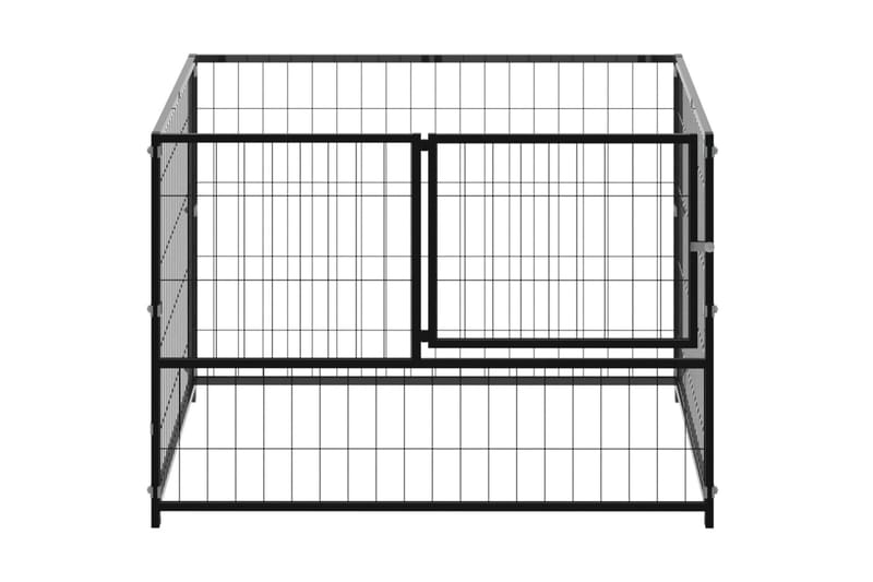 Koiranhäkki musta 100x100x70 cm teräs - Musta - Urheilu & vapaa-aika - Eläimille - Koira - Koirien kalusteet