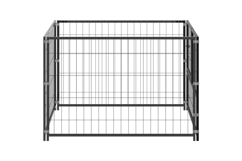 Koiranhäkki musta 100x100x70 cm teräs - Musta - Urheilu & vapaa-aika - Eläimille - Koira - Koirien kalusteet
