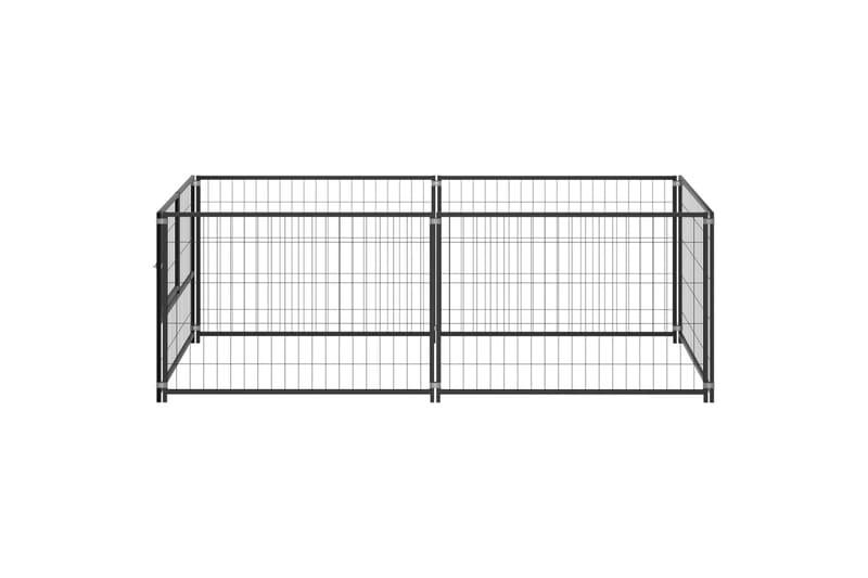 Koiranhäkki musta 200x100x70 cm teräs - Musta - Urheilu & vapaa-aika - Eläimille - Koira - Koirien kalusteet