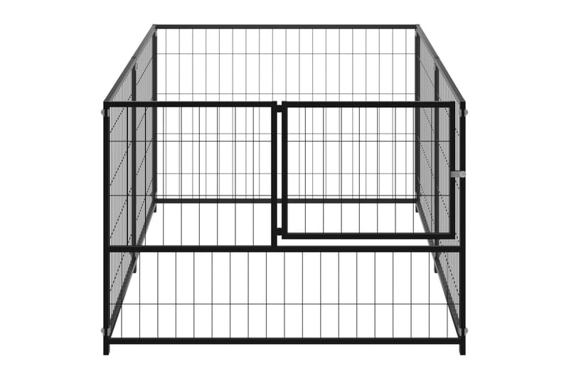 Koiranhäkki musta 200x100x70 cm teräs - Musta - Koirien kalusteet - Koiraportti & koira-aitaus