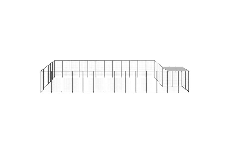 Koiranhäkki musta 22,99 m² teräs - Musta - Urheilu & vapaa-aika - Eläimille - Koira - Koirien kalusteet