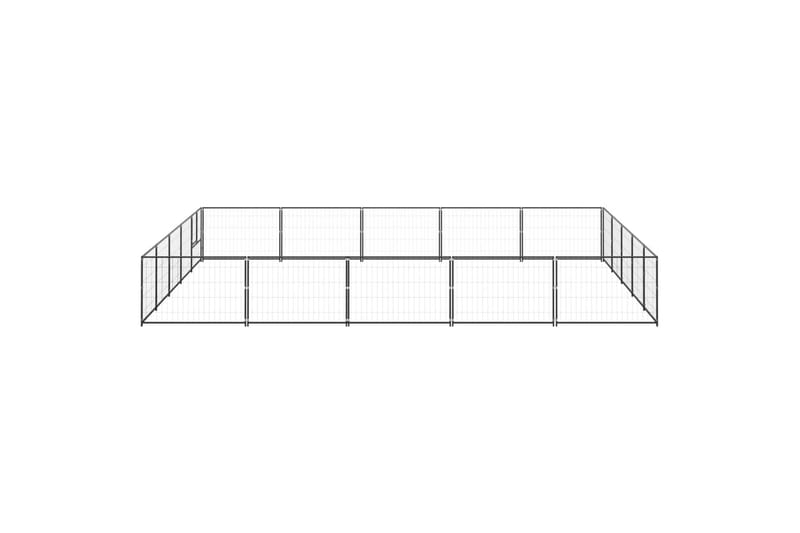 Koiranhäkki musta 25 m² teräs - Musta - Urheilu & vapaa-aika - Eläimille - Koira - Koirien kalusteet