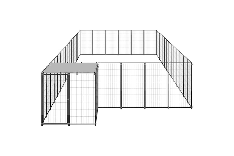Koiranhäkki musta 26,62 m² teräs - Musta - Urheilu & vapaa-aika - Eläimille - Koira - Koirien kalusteet