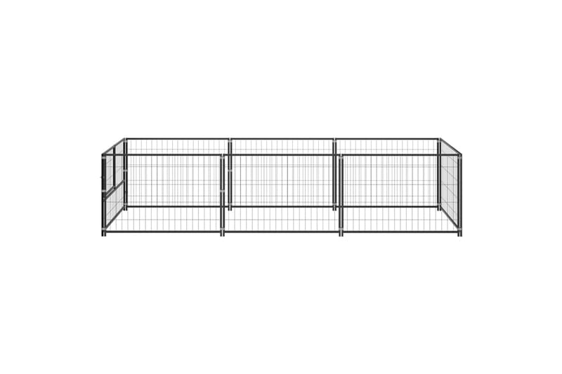 Koiranhäkki musta 3 m² teräs - Musta - Urheilu & vapaa-aika - Eläimille - Koira - Koirien kalusteet