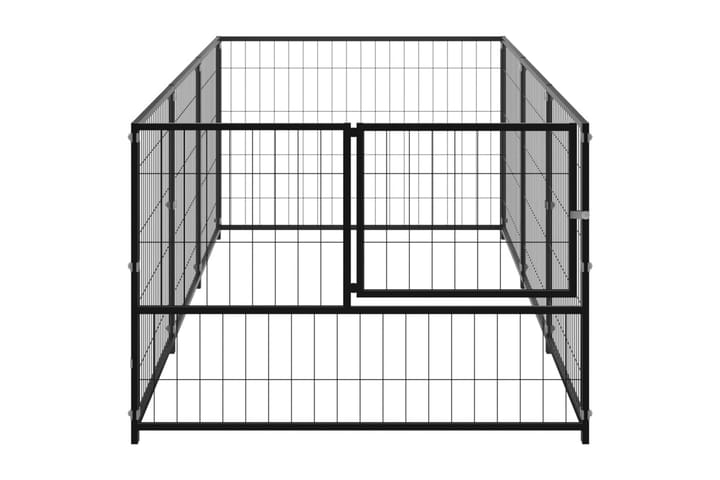 Koiranhäkki musta 3 m² teräs - Musta - Koirien kalusteet - Koiraportti & koira-aitaus