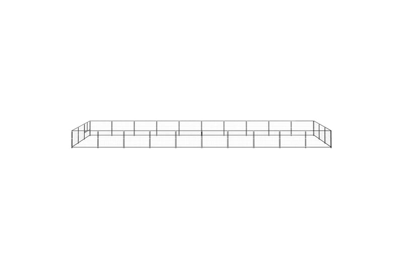 Koiranhäkki musta 30 m² teräs - Musta - Koirien kalusteet - Koiraportti & koira-aitaus