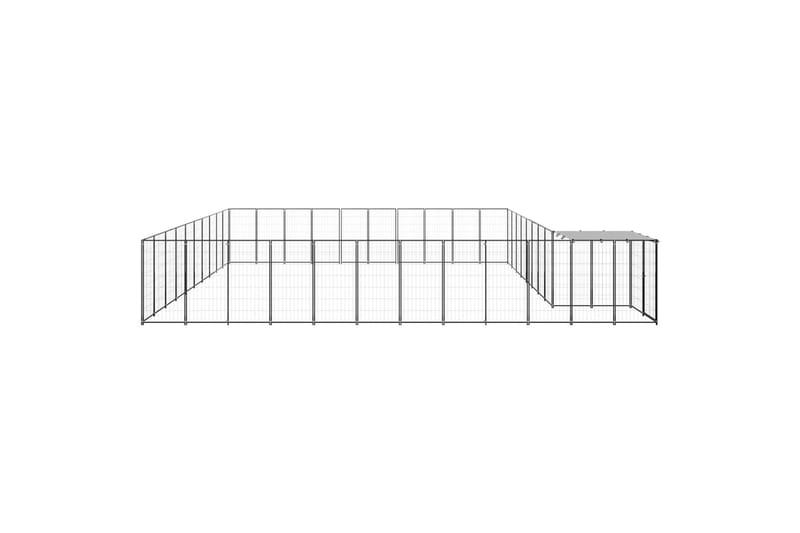 Koiranhäkki musta 31,46 m² teräs - Musta - Urheilu & vapaa-aika - Eläimille - Koira - Koirien kalusteet