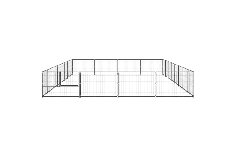 Koiranhäkki musta 32 m² teräs - Musta - Urheilu & vapaa-aika - Eläimille - Koira - Koirien kalusteet