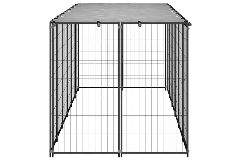 Koiranhäkki musta 330x110x110 cm teräs - Urheilu & vapaa-aika - Eläimille - Koira - Koirien kalusteet
