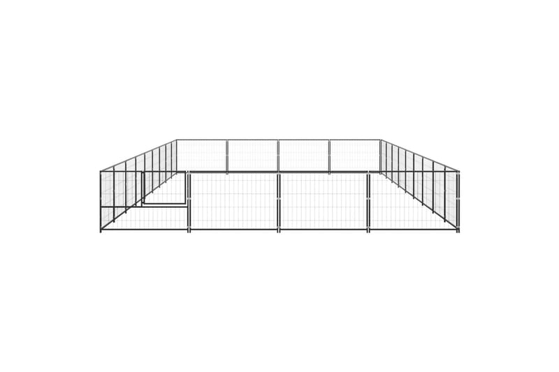 Koiranhäkki musta 36 m² teräs - Musta - Urheilu & vapaa-aika - Eläimille - Koira - Koirien kalusteet