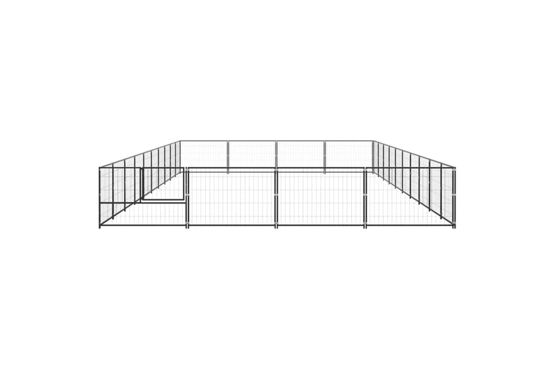 Koiranhäkki musta 40 m² teräs - Musta - Urheilu & vapaa-aika - Eläimille - Koira - Koirien kalusteet