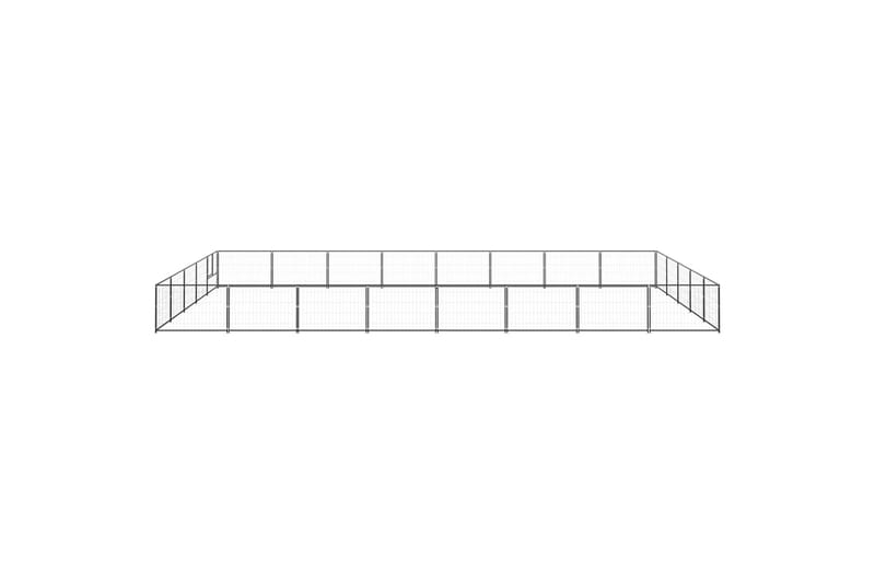 Koiranhäkki musta 40 m² teräs - Musta - Urheilu & vapaa-aika - Eläimille - Koira - Koirien kalusteet